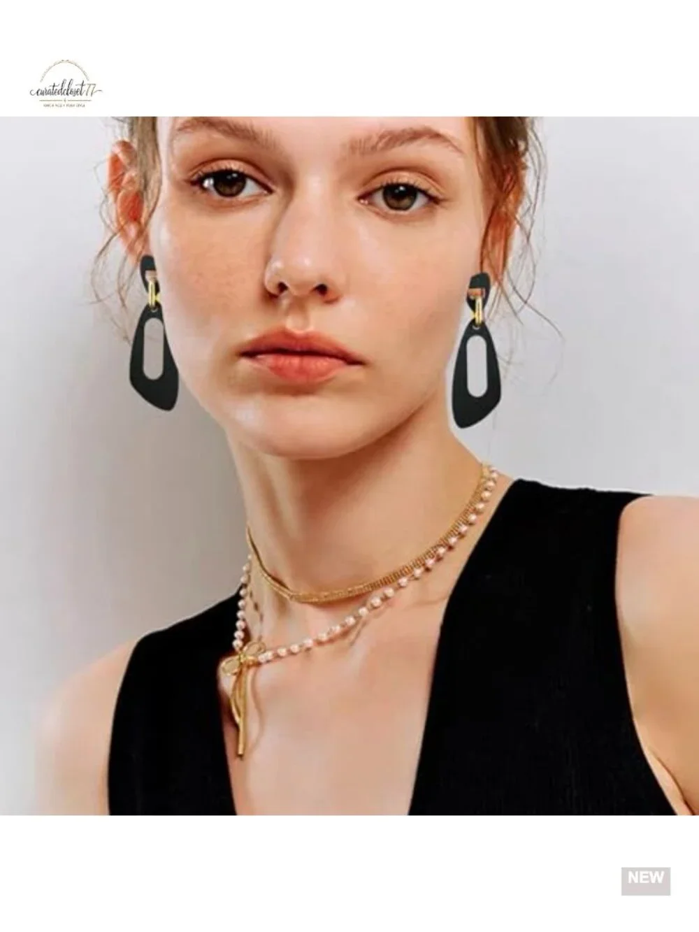 Lightweight Natural Wooden Rectangle Geometry Dangle Drop Earrings
